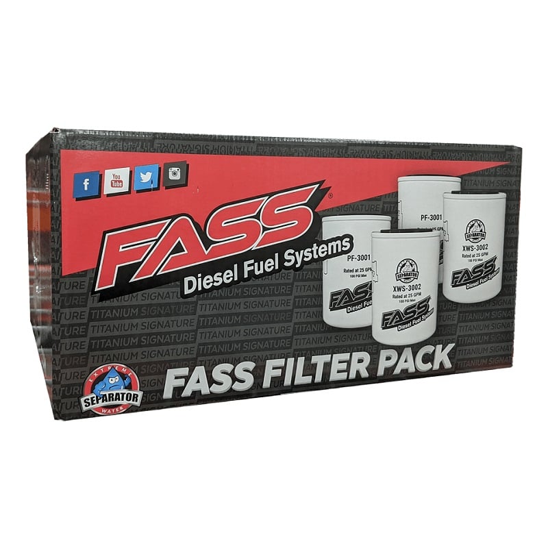 FASS Fuel Systems Titanium and Signature Series Water Separator &amp; Fuel Filter Pack