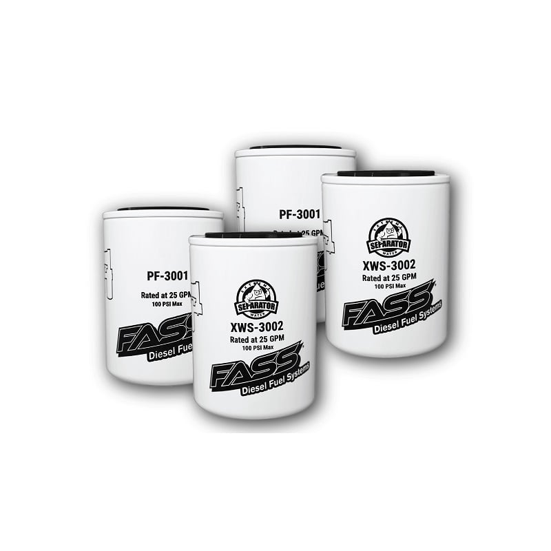 FASS Fuel Systems Titanium and Signature Series Water Separator &amp; Fuel Filter Pack