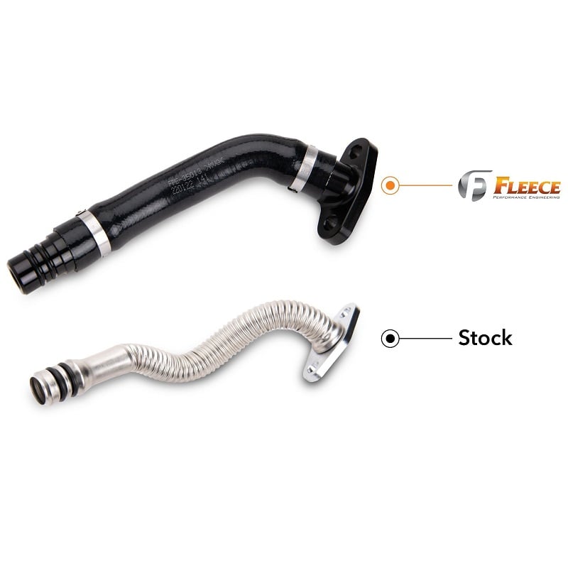 Fleece Performance Turbo Oil Drain Tube kit for 07.5-18 Ram 6.7L Cummins