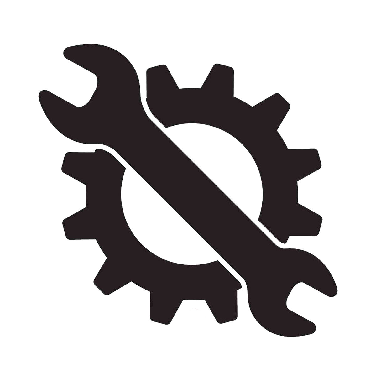 Toolbox Widget Gear and Wrench Sticker