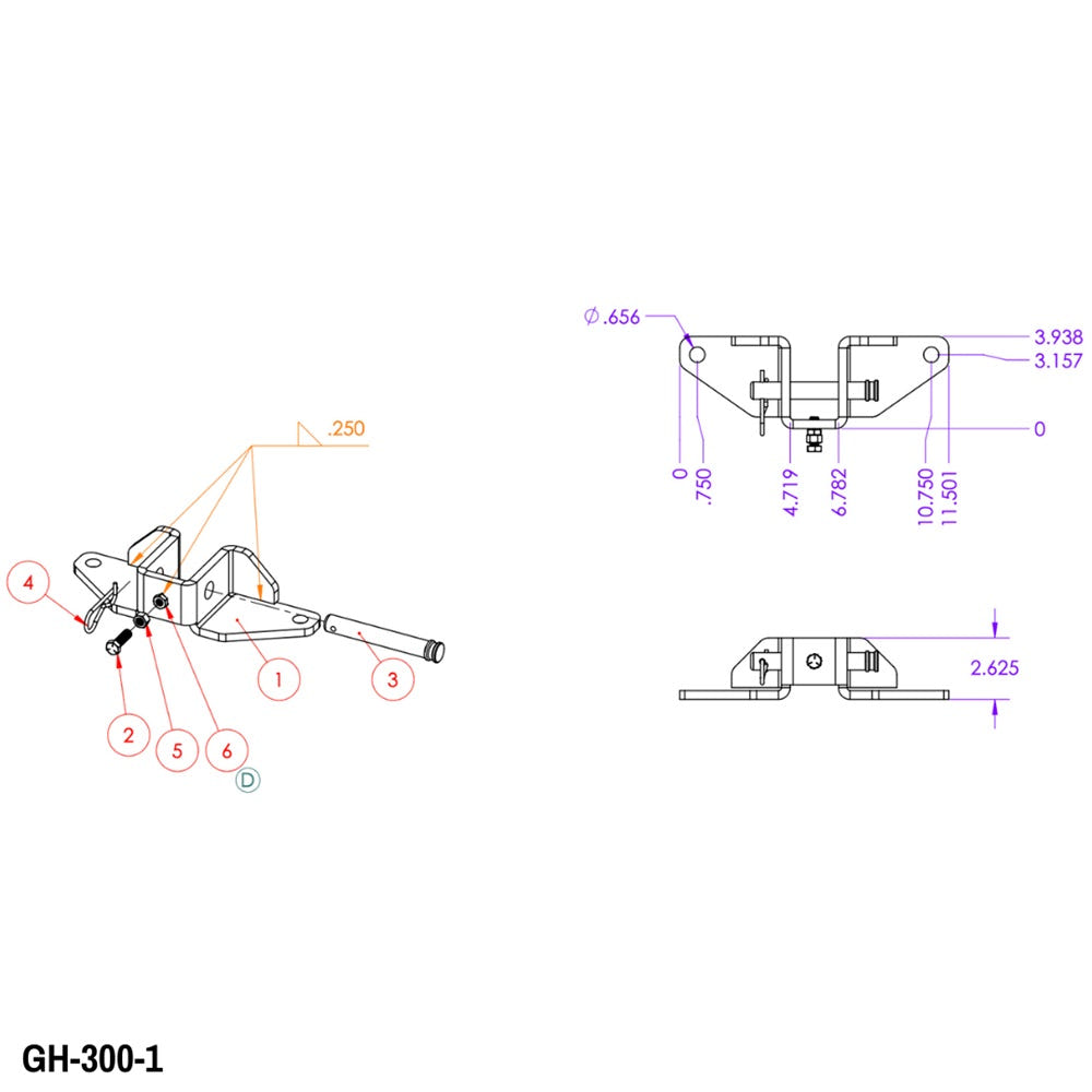 Gen-Y Hitch 16K Sway Control Head with Pin - 2" Shank