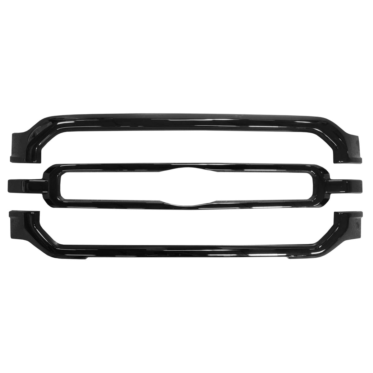 ChromeStoppers Upper and Lower Grille Overlays Shellz 21-23 Ford F-150 STX/XLT