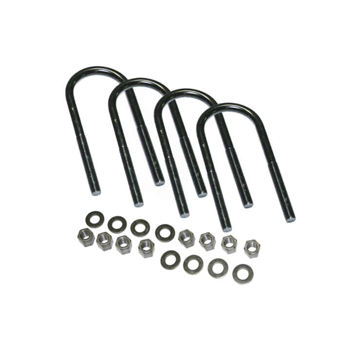 RealTruck SuperLift U-Bolt 4 Pack 5 and 8 x 3-1 and 4 x 17" With Hardware