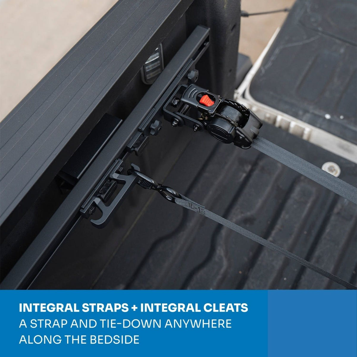 Integral Swivel Straps™ featuring a dual-axis 360-degree rotating universal joint