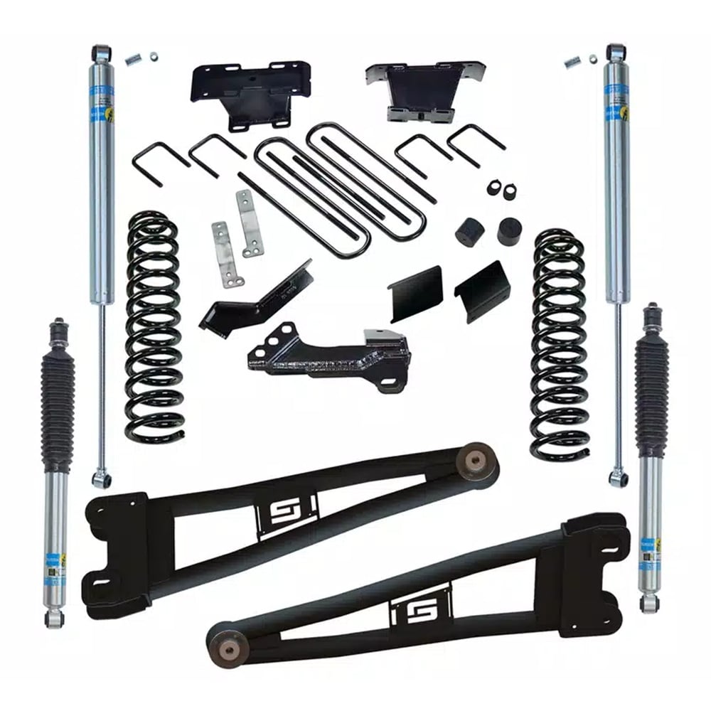 RealTruck SuperLift 4" Radius Arm Lift Kit for 23-24 Ford 6.7L Powerstroke