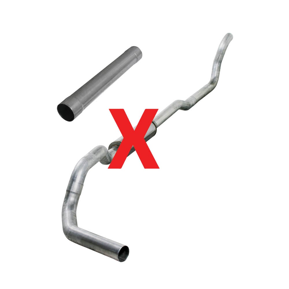Diamond Eye 4" Aluminized Turbo Back Single Outlet Exhaust for 89-93 Dodge 5.9L Cummins 2WD K4209A