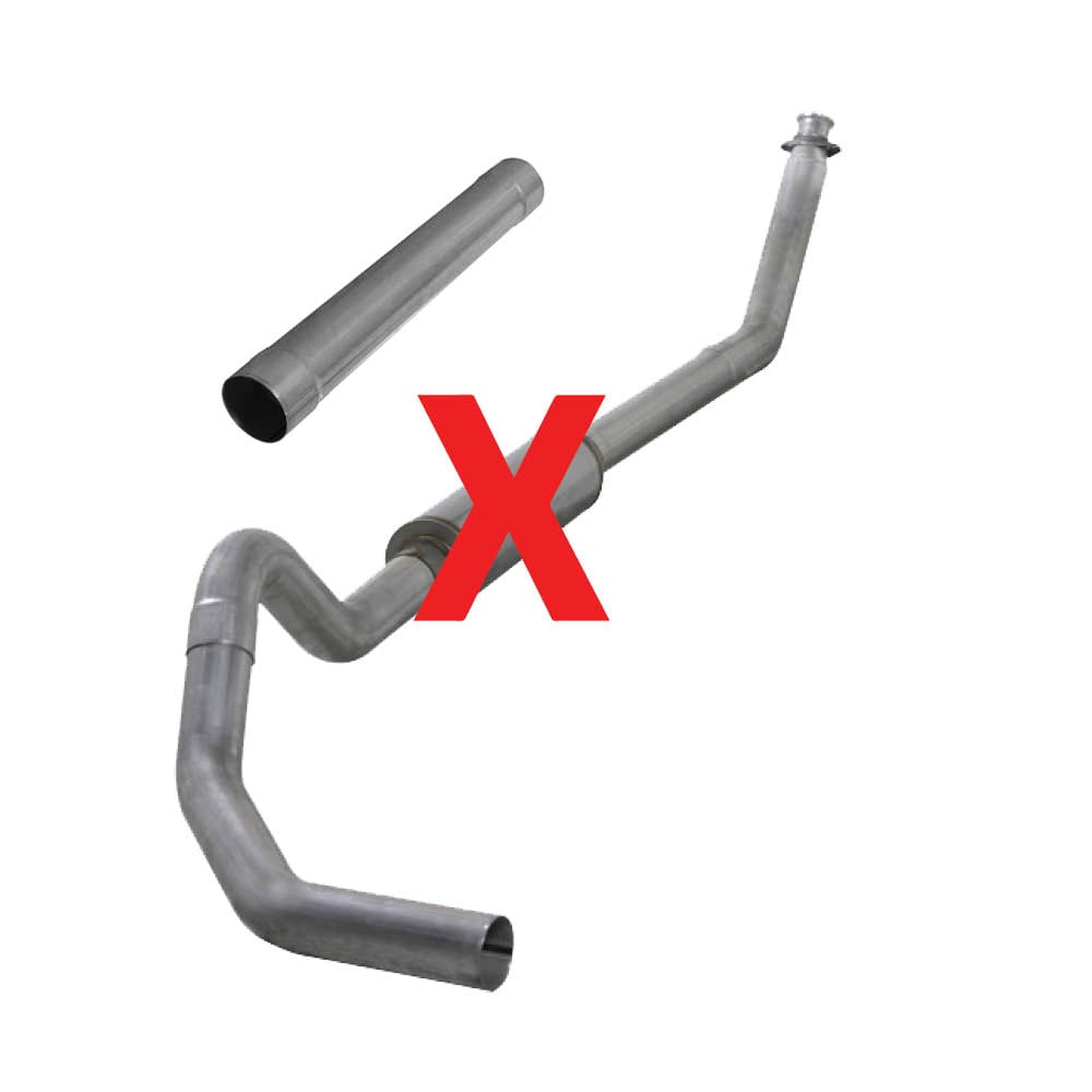 Diamond Eye 4" Stainless Steel Turbo Back Single Outlet Exhaust for 98.5-02 Dodge 5.9L Cummins K4212S