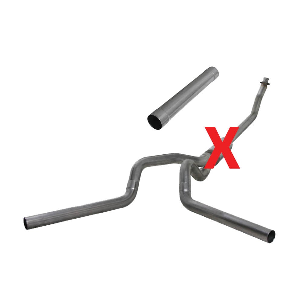 Diamond Eye 4" Stainless Steel Turbo Back Dual Outlet Exhaust for 98.5-02 Dodge 5.9L Cummins K4214S