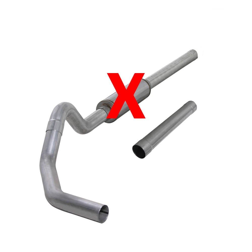 Diamond Eye 4" Aluminized Cat Back Exhaust for 04.5-07 Dodge 5.9L Cummins