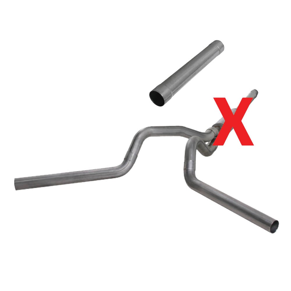 Diamond Eye 4" Stainless Steel Cat Back Dual Exhaust for 94-97 7.3L Ford Powerstroke K4312S