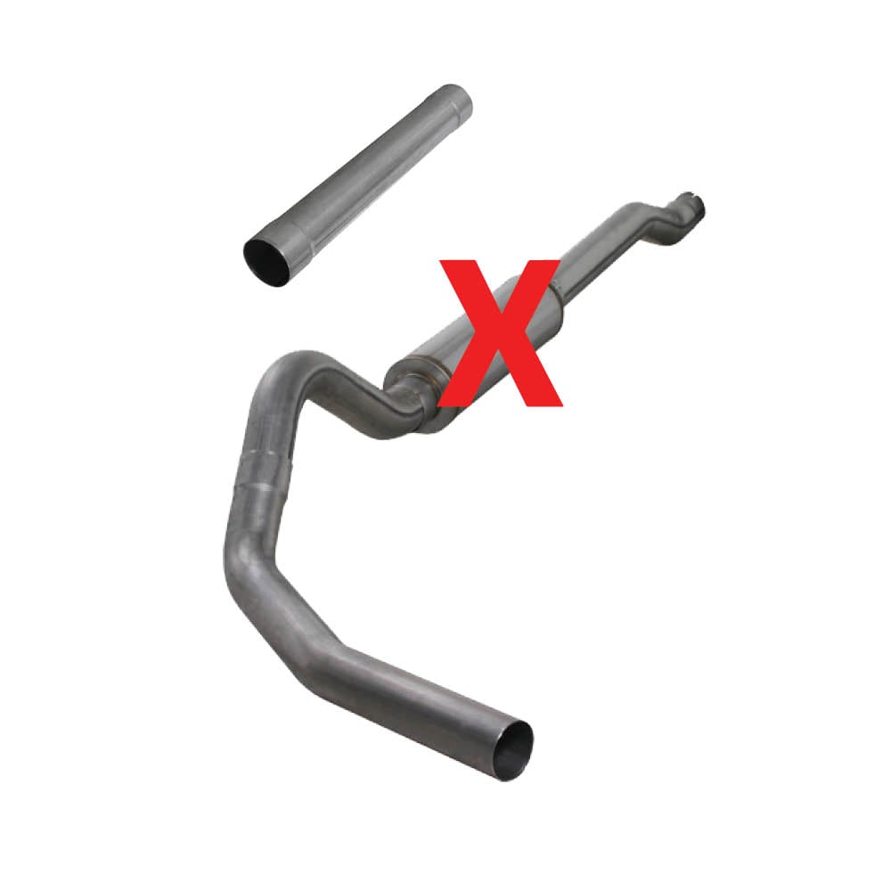 Diamond Eye 4" Stainless Steel Cat Back Single for 03-07 6.0L Ford Powerstroke K4338S