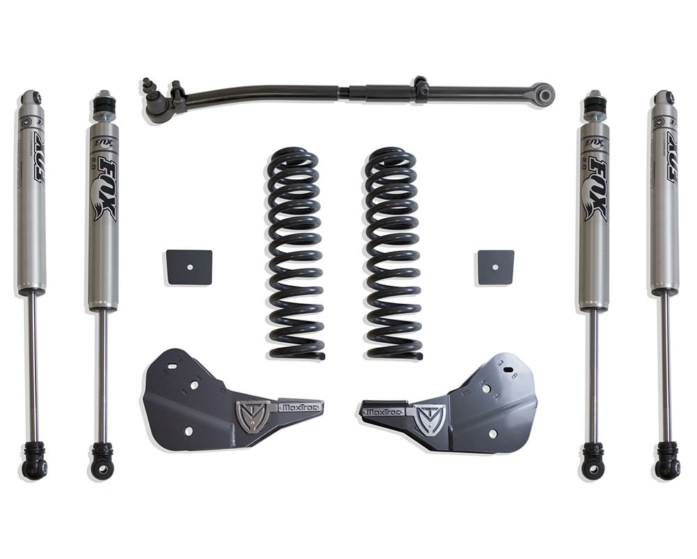 MaxTrac 2.5" Coil Spring Leveling Kit With Shocks for 23-24 Ford 6.7L Powerstroke 4WD