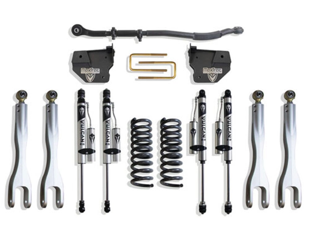 MaxTrac 2.5" Coil Spring 4-Link Shock Leveling Kit for 14-24 Ram 6.7L Cummins 2500 and 3500 4WD