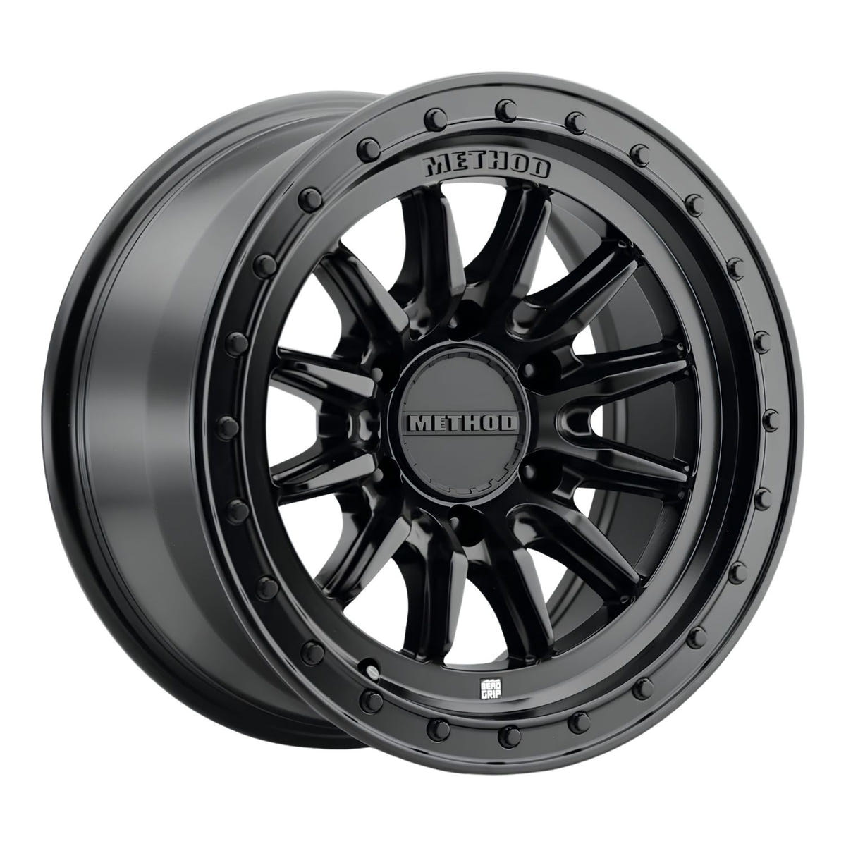 Method Race Wheels 711-HD Bead Grip wheel featuring a rugged 12-window design for heavy-duty trucks