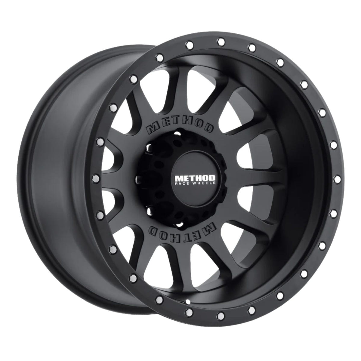 Method 605 NV 20-inch wheel with aggressive heavy-duty truck stance