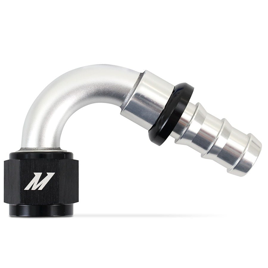 Mishimoto Choose Your Own Push-Lock AN Fittings -4 and -6 and -8 and -10 and -12 Straight and 45° and 90° and 120° and 180°