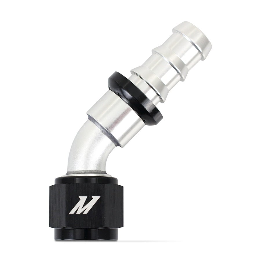 Mishimoto Choose Your Own Push-Lock AN Fittings -4 and -6 and -8 and -10 and -12 Straight and 45° and 90° and 120° and 180°