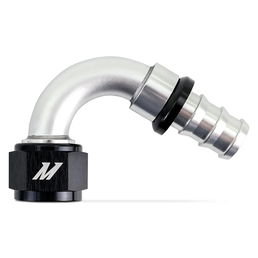 Mishimoto Choose Your Own Push-Lock AN Fittings -4 and -6 and -8 and -10 and -12 Straight and 45° and 90° and 120° and 180°