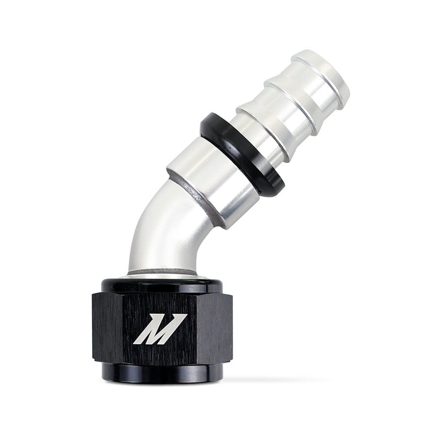 Mishimoto Choose Your Own Push-Lock AN Fittings -4 and -6 and -8 and -10 and -12 Straight and 45° and 90° and 120° and 180°