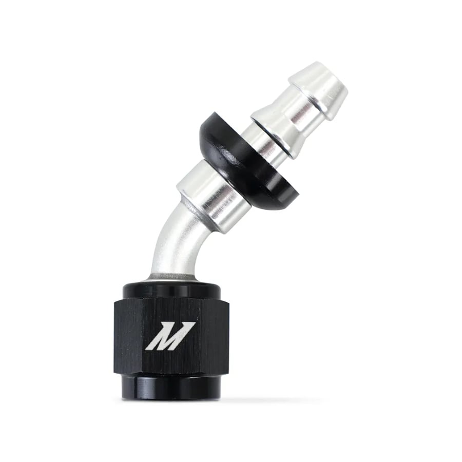 Mishimoto Choose Your Own Push-Lock AN Fittings -4 and -6 and -8 and -10 and -12 Straight and 45° and 90° and 120° and 180°