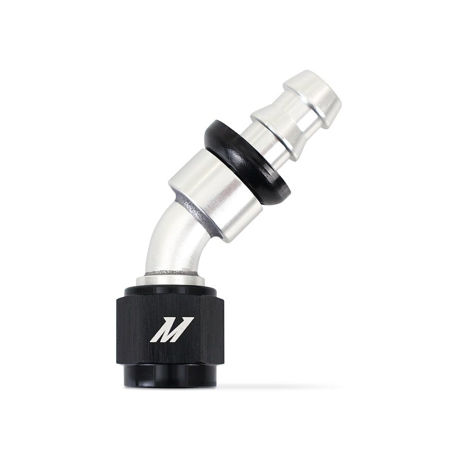 Mishimoto Choose Your Own Push-Lock AN Fittings -4 and -6 and -8 and -10 and -12 Straight and 45° and 90° and 120° and 180°