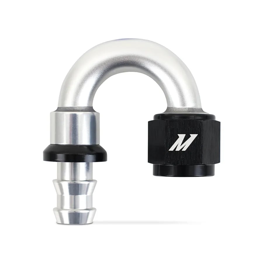 Mishimoto Choose Your Own Push-Lock AN Fittings -4 and -6 and -8 and -10 and -12 Straight and 45° and 90° and 120° and 180°
