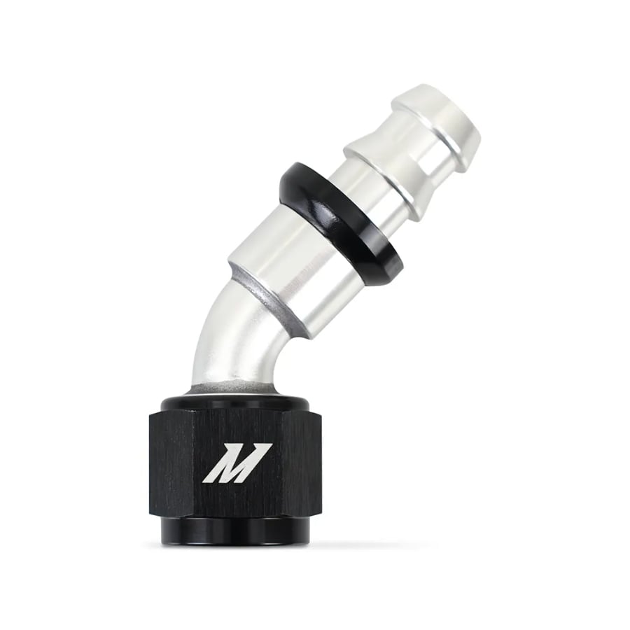 Mishimoto Choose Your Own Push-Lock AN Fittings -4 and -6 and -8 and -10 and -12 Straight and 45° and 90° and 120° and 180°