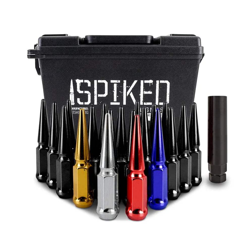Mishimoto Steel M14 x 1.5 Spiked Lug Nuts | 32 Piece Kit