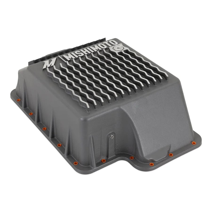 Mishimoto Deep Aluminum Transmission Pan for 89-10 Ford 7.3L and 6.0L and 6.4L Powerstroke E4OD and 4R100 and 5R110