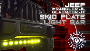 ORACLE Lighting Skid Plate LED Jeep JL Gladiator JT 3/16 steel off-road armor integrated LED emitters