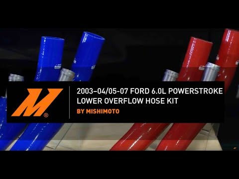 2003-2004 ford 6.0L Powerstroke Lower Overflow Hose Kit Installation Guide Mishimoto