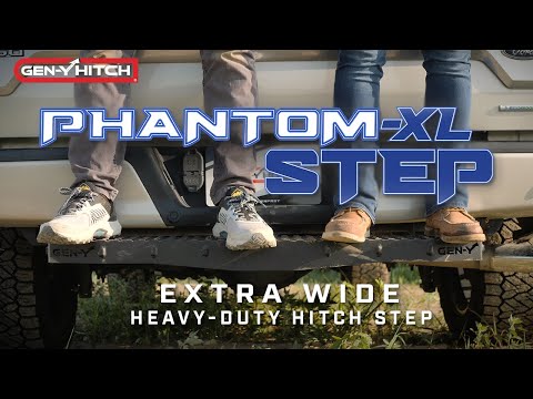 GEN-Y PHANTOM-XL 42 inch serrated hitch step for lifted trucks with 2 inch receiver