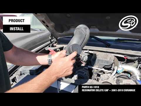 S&amp;B 82-1010 resonator delete cap for LB7 LLY  LMM Instructions for how to Install