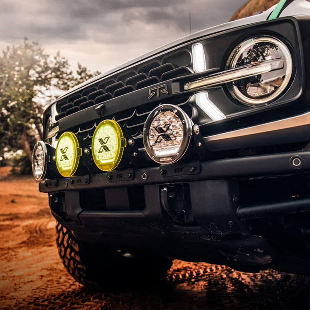 PROJECT X Offroad Series X High Power LED Single Auxiliary Light HP.70 On Truck Lifestyle