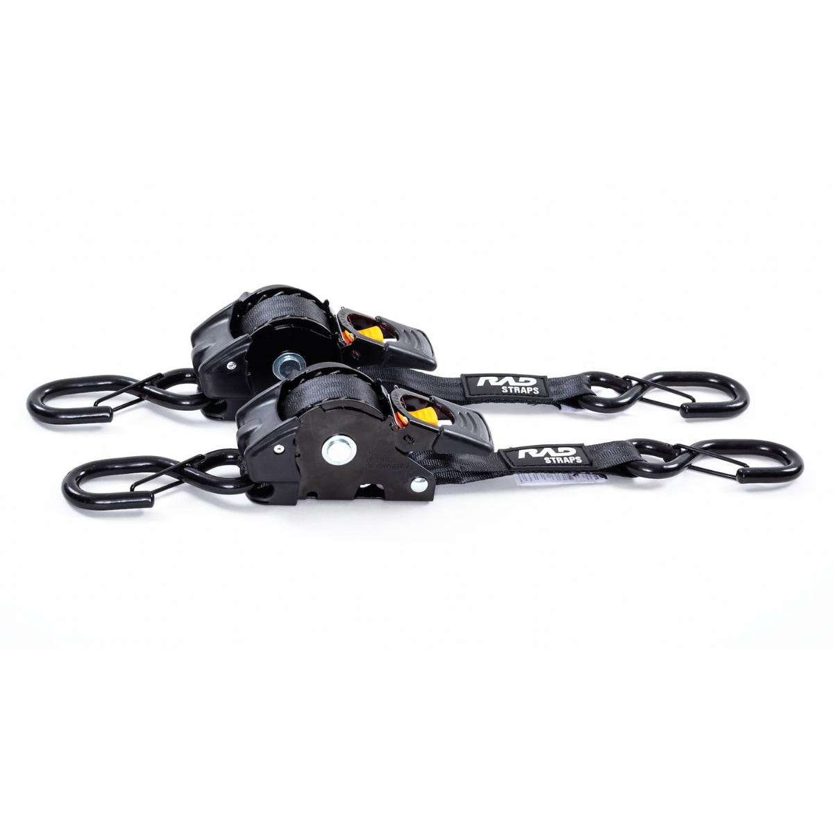 RAD Truck Straps No Mount Straps 2-Pack with double hooks in Black Out finish