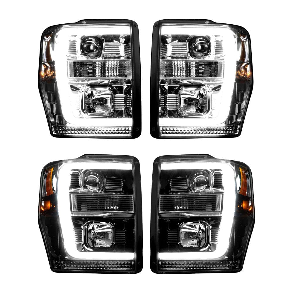 RECON Projector Headlights with OLED Halos 08 10 Ford SuperDuty