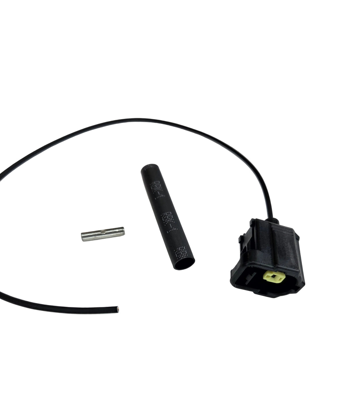 Car ignition cable with connectors on a white background