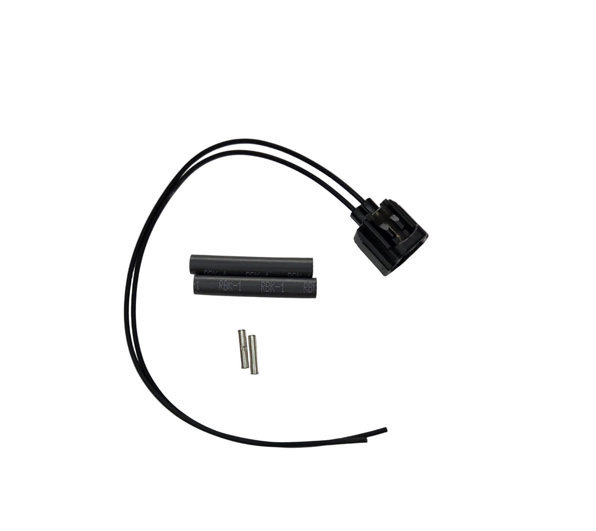 Car diagnostic cable set with connectors and a badge on a white background