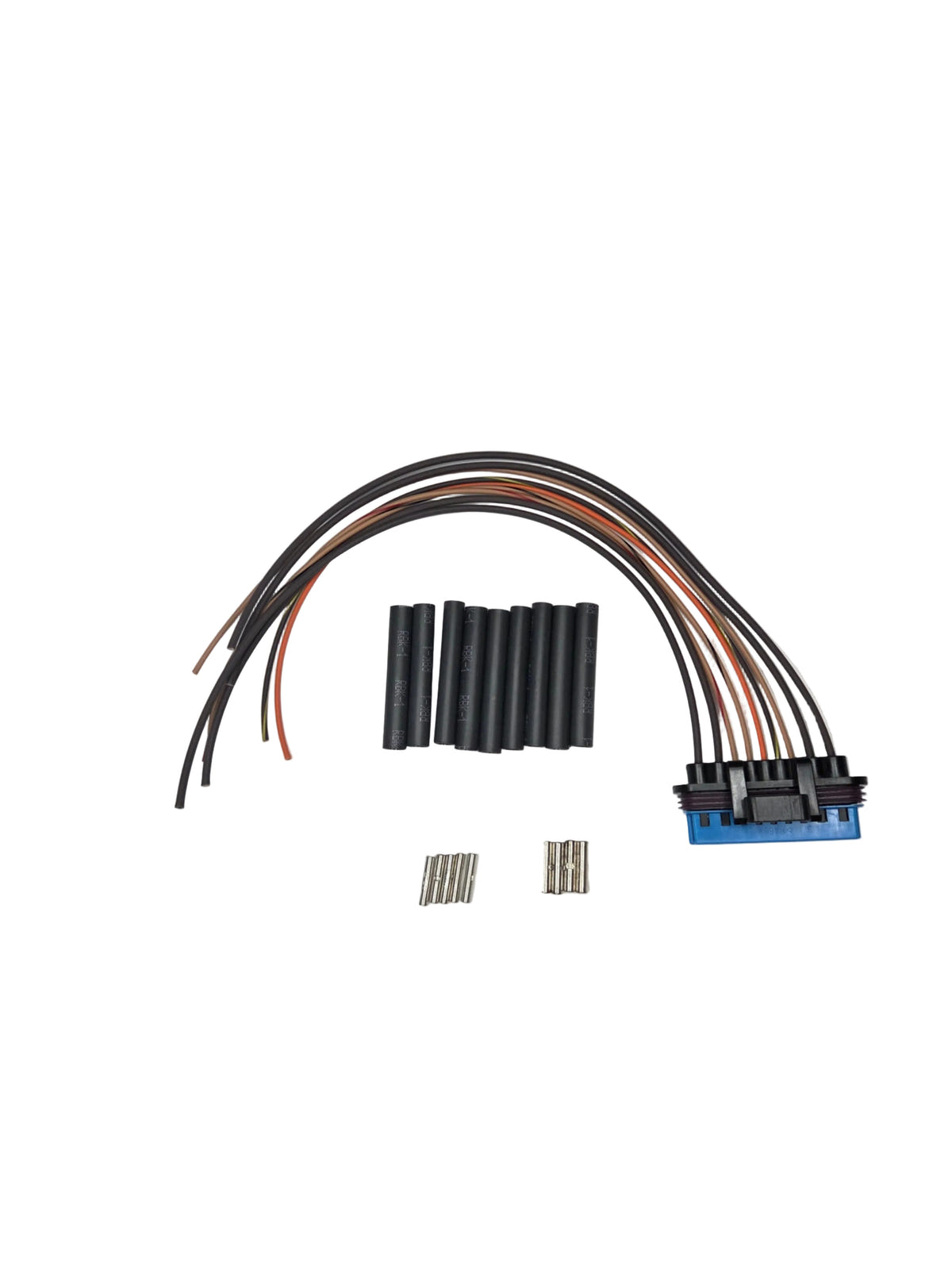 Electrical wiring kit with connectors on a white background