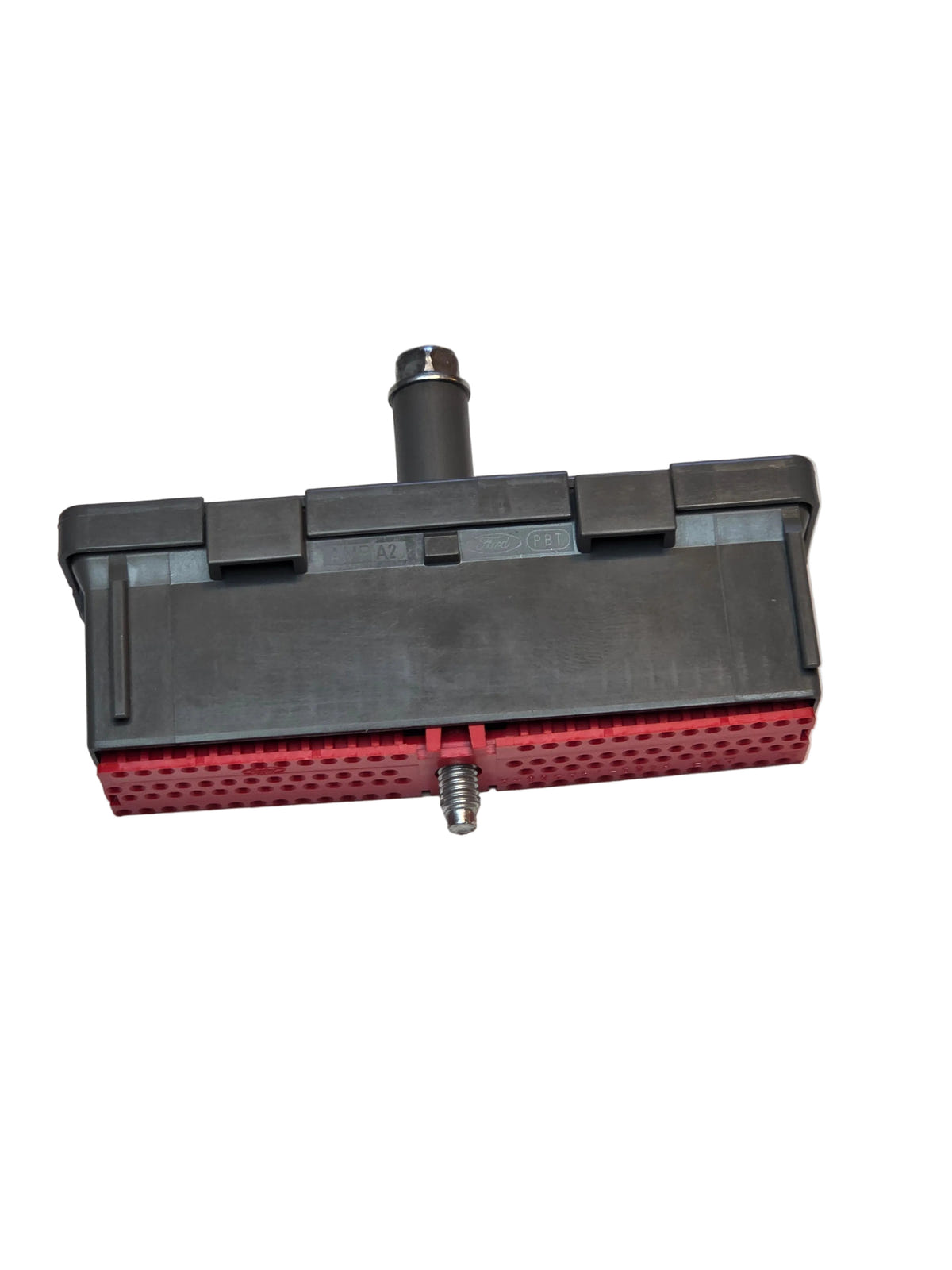 Black and red tool on a white background