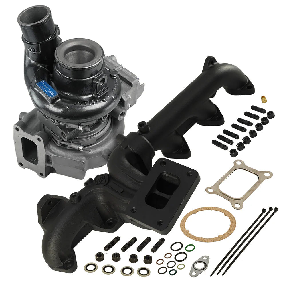 BD Power Screamer Performance Turbo &amp; 2-Piece Exhaust Manifold Package for 19-24 Ram 6.7L Cummins