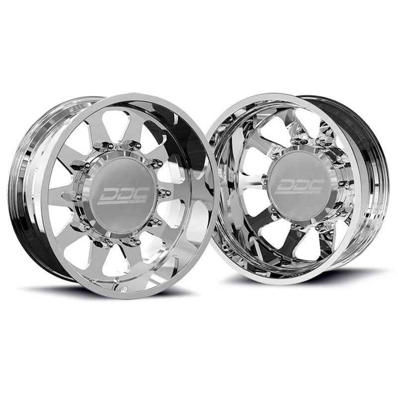DDC Wheels Forged The Ten Polished 22"x8.25" Wheel Set for 99-04 Ford Superduty F-350 Dually