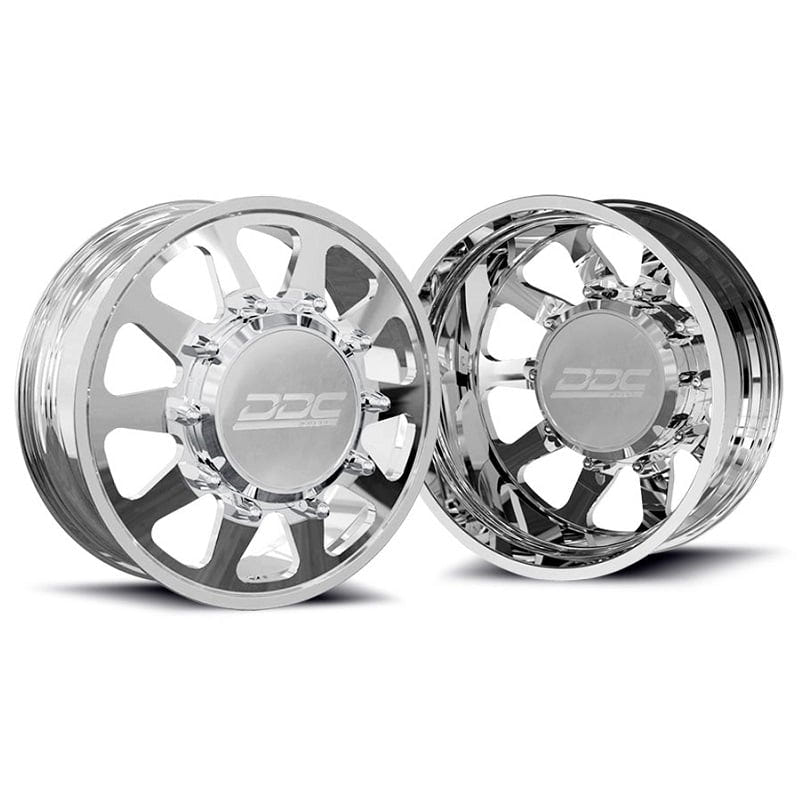 DDC Wheels The Ten Forged Polished 20"x8.25" Wheel Set for 94-18 Ram 3500 for 92-10 GM 3500 Dually