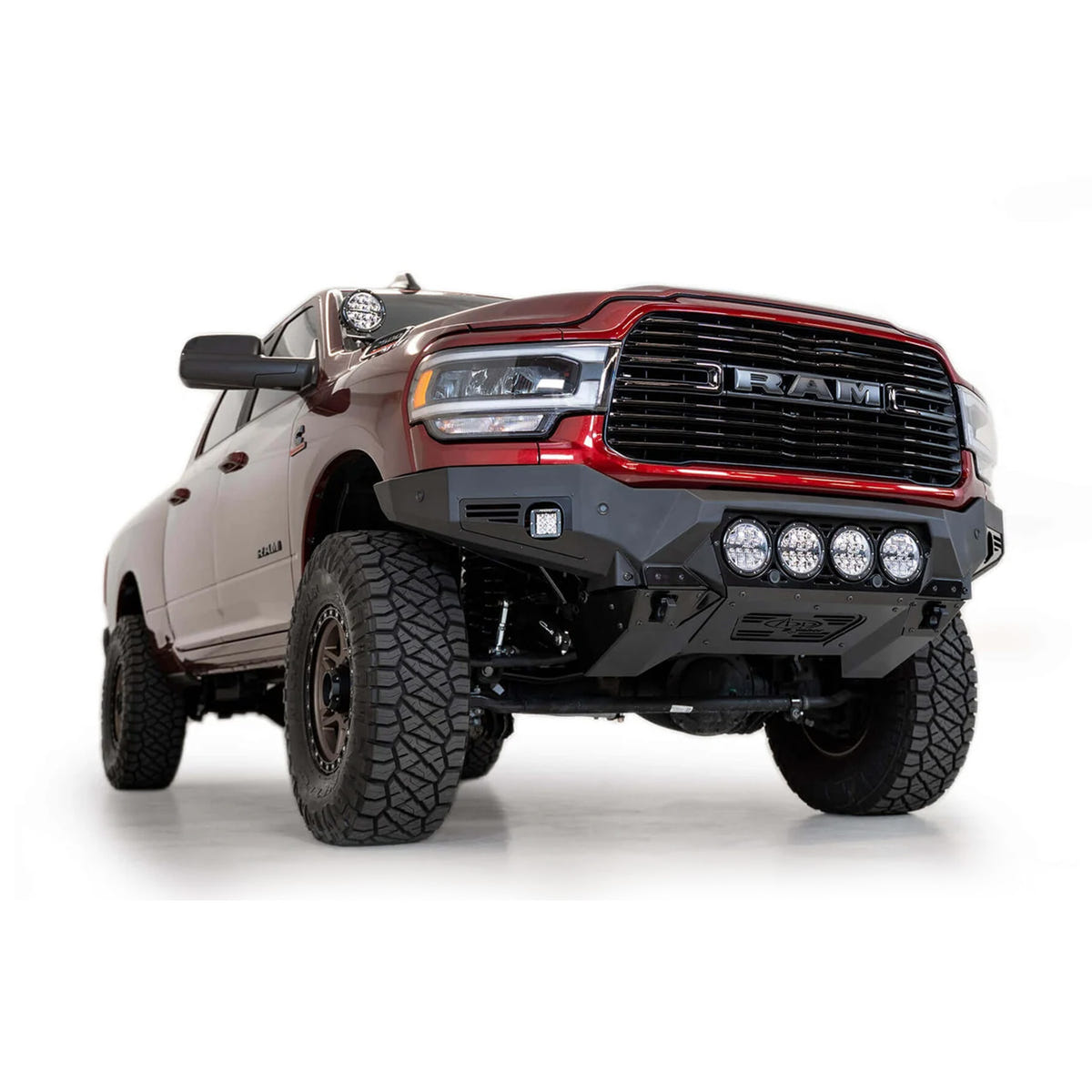 Addictive Desert Designs Bomber Front Bumper With RIGID Light Mounts 19-24 Ram 6.7L Cummins
