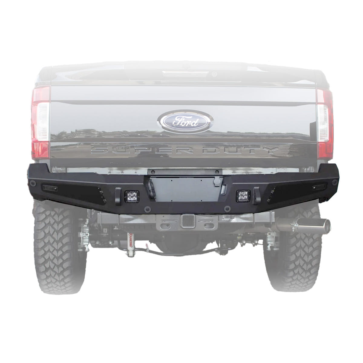 Addictive Desert Designs HoneyBadger Rear Bumper 17-22 Ford Super Duty