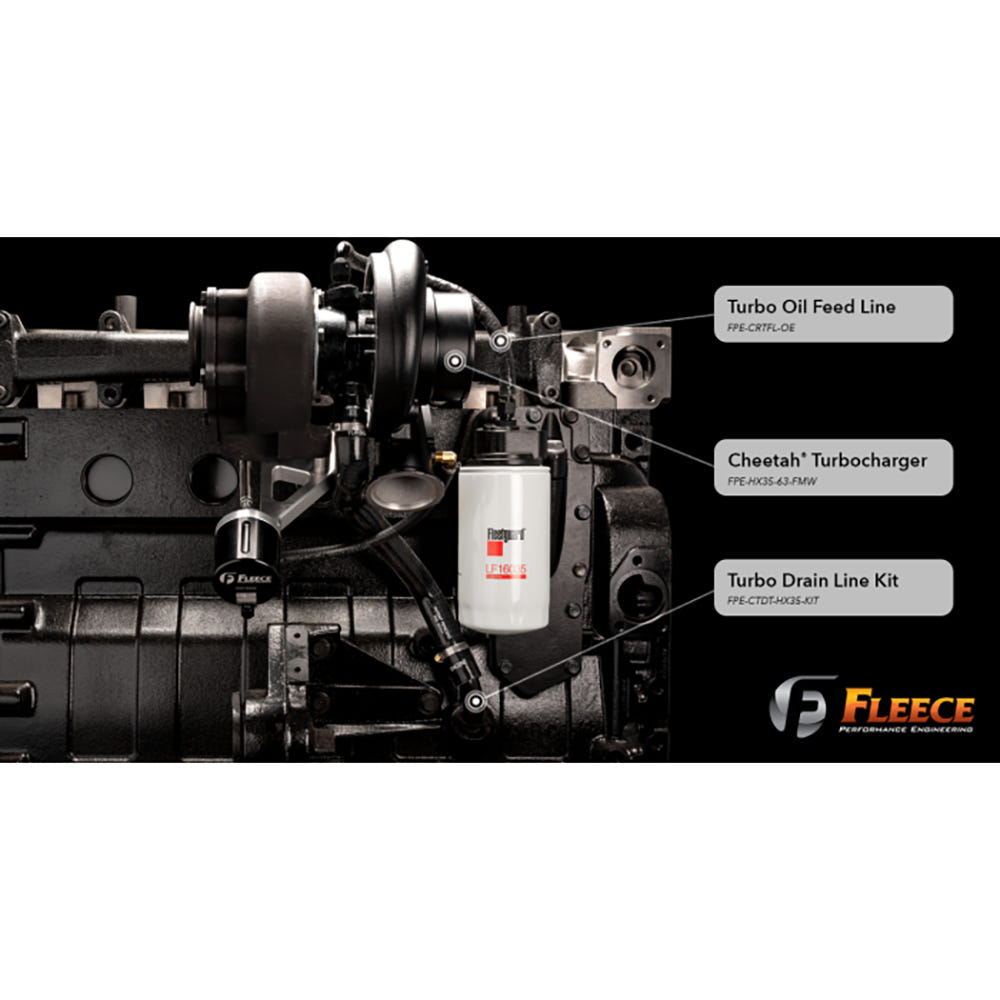 Fleece Performance Turbo Drain Tube Kit for 94-02 Ram 5.9L Cummins