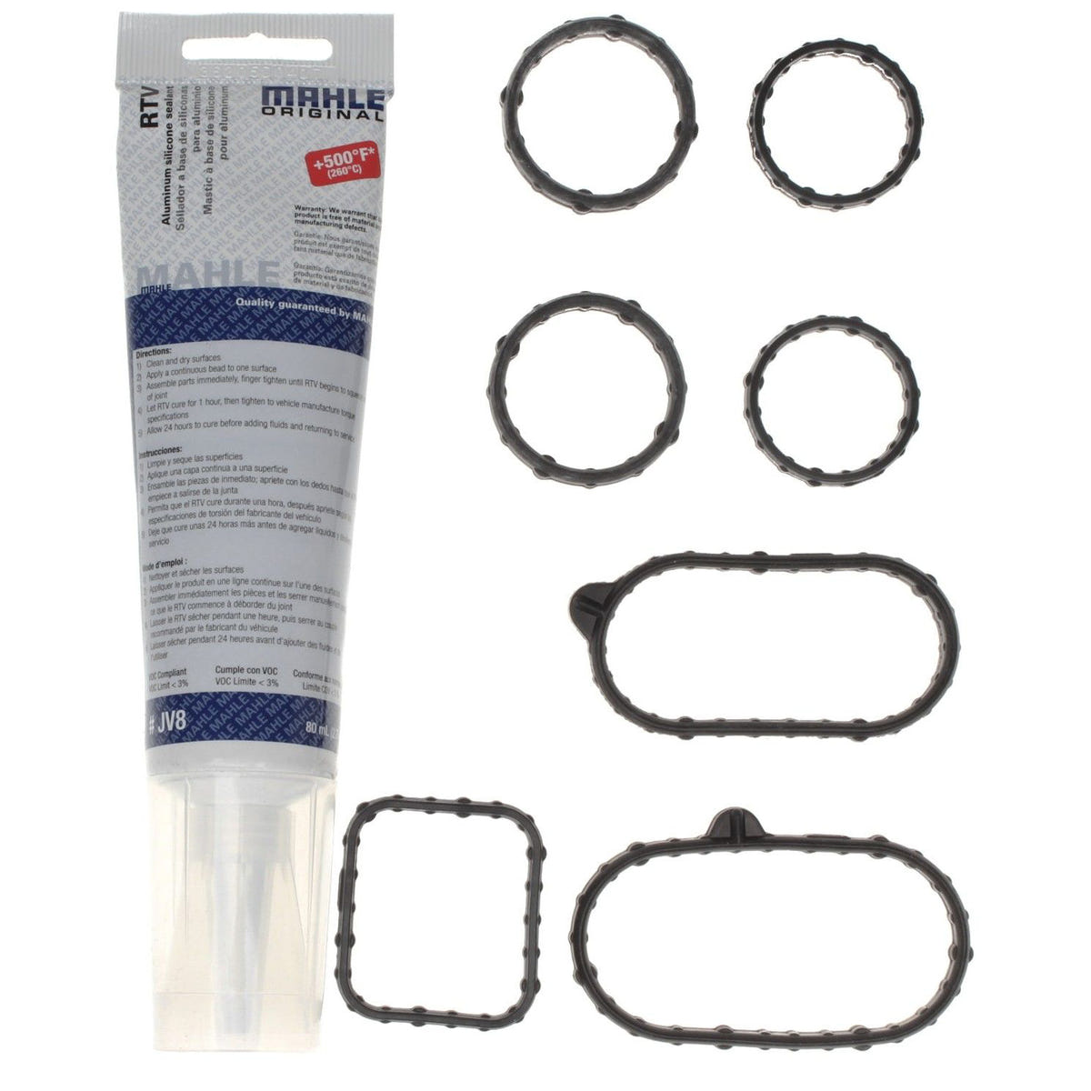 6.7L Powerstroke upper oil pan gasket against white background