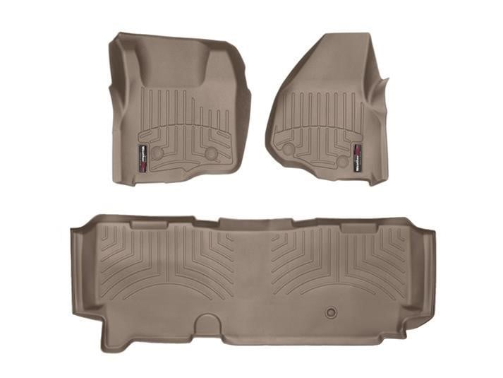 WeatherTech DigitalFit Floor Liner Set w and 2 Piece Front for 11-12 Ford SuperDuty Extended Cab