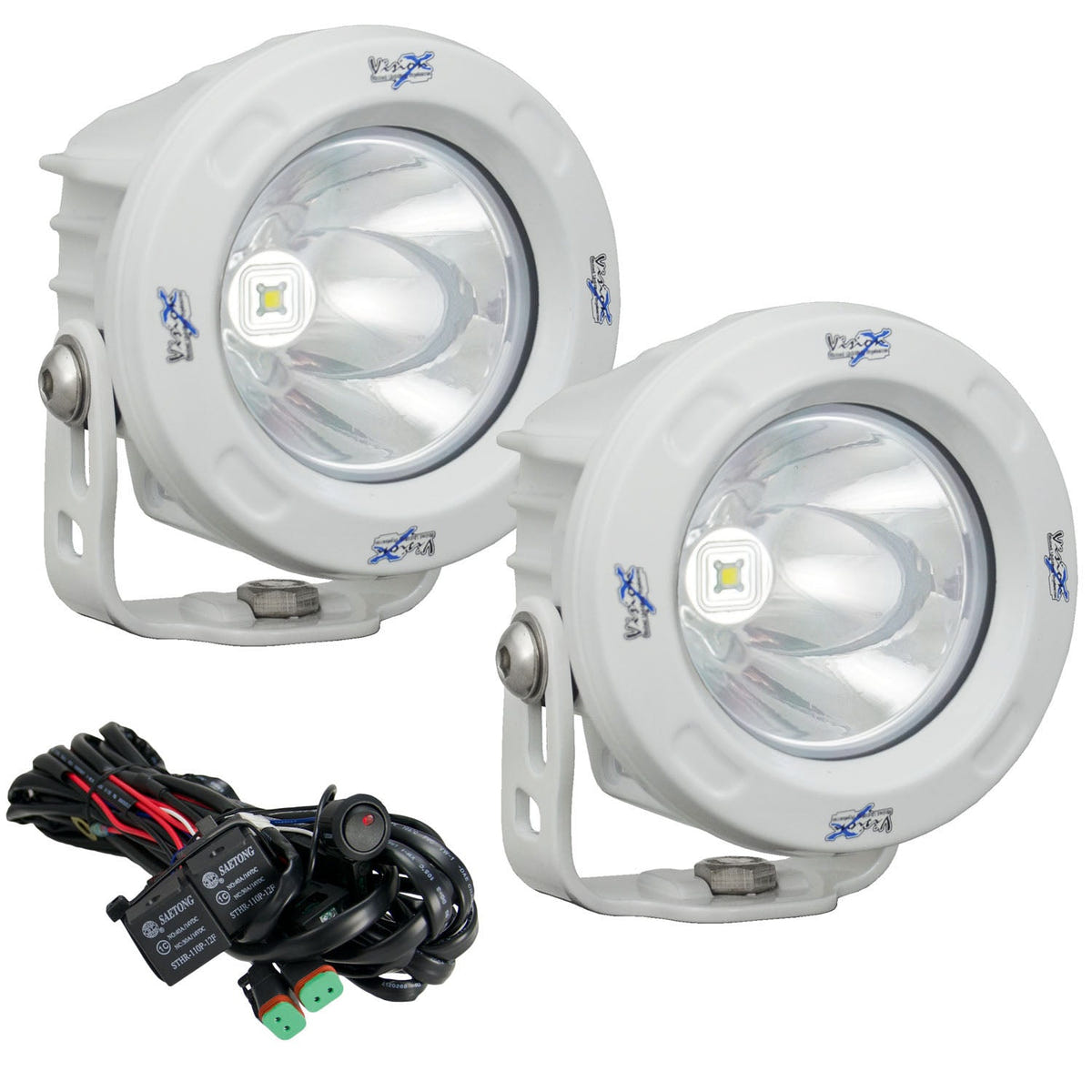 Vision X 3.7 Inch White Optimus Round 10º Beam LED Light Kit