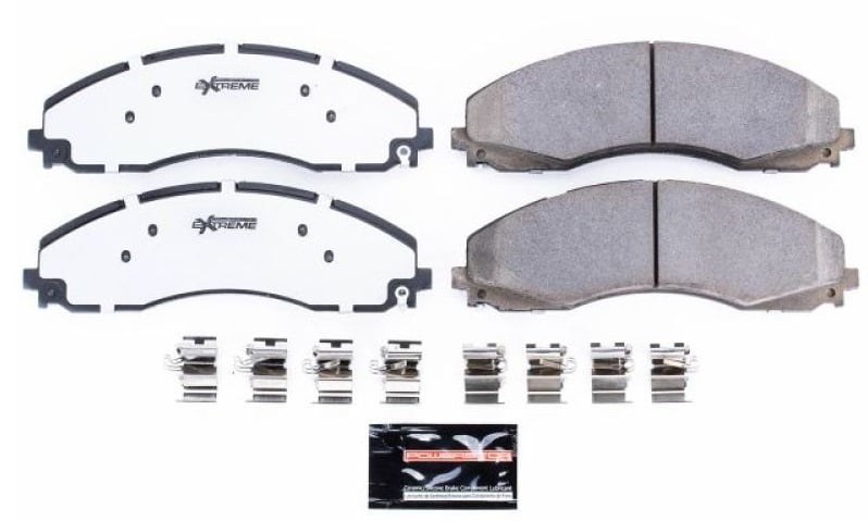PowerStop Z36 Truck &amp; Tow Brake Pads With Hardware (Pair) 17 23 Ford F450/F550 6.7L PowerStroke